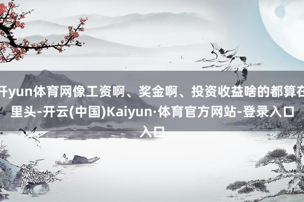 开yun体育网像工资啊、奖金啊、投资收益啥的都算在里头-开云(中国)Kaiyun·体育官方网站-登录入口