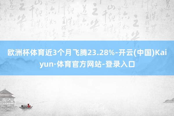欧洲杯体育近3个月飞腾23.28%-开云(中国)Kaiyun·体育官方网站-登录入口