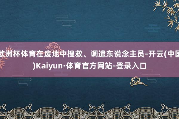 欧洲杯体育在废地中搜救、调遣东说念主员-开云(中国)Kaiyun·体育官方网站-登录入口