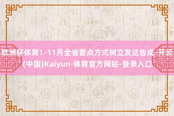 欧洲杯体育1-11月全省要点方式树立发达告成-开云(中国)Kaiyun·体育官方网站-登录入口