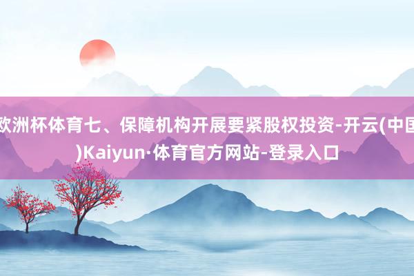 欧洲杯体育七、保障机构开展要紧股权投资-开云(中国)Kaiyun·体育官方网站-登录入口