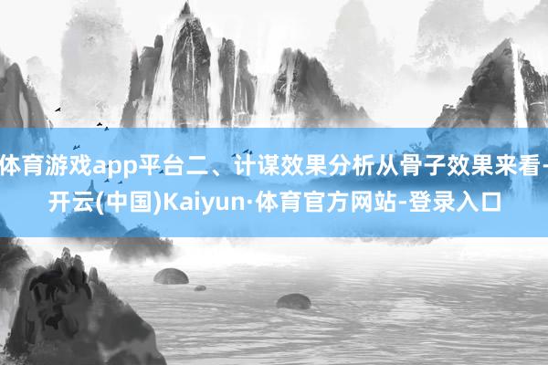体育游戏app平台二、计谋效果分析从骨子效果来看-开云(中国)Kaiyun·体育官方网站-登录入口