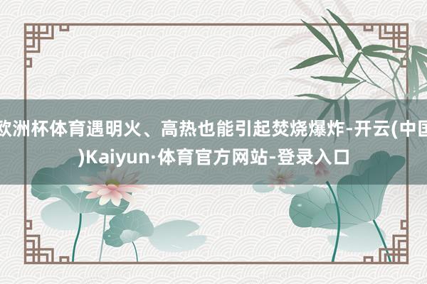 欧洲杯体育遇明火、高热也能引起焚烧爆炸-开云(中国)Kaiyun·体育官方网站-登录入口