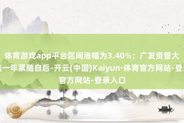 体育游戏app平台区间涨幅为3.40%；广发资管大家精选一年紧随自后-开云(中国)Kaiyun·体育官方网站-登录入口