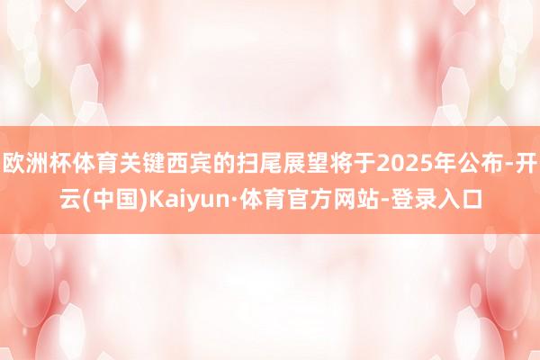 欧洲杯体育关键西宾的扫尾展望将于2025年公布-开云(中国)Kaiyun·体育官方网站-登录入口