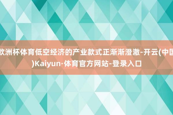 欧洲杯体育低空经济的产业款式正渐渐澄澈-开云(中国)Kaiyun·体育官方网站-登录入口